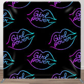 Aperturee - Aperturee Girl Power Neon Color Lips Black Party Backdrop Cover