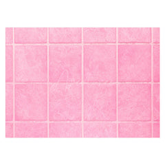 Aperturee - Aperturee Girls Party Pink Brick Wall Theme Rubber Floor Mat