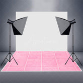 Aperturee - Aperturee Girls Party Pink Brick Wall Theme Rubber Floor Mat