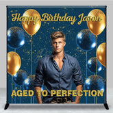 Aperturee - Aperturee Glitter Aged To Perfection Custom Birthday Backdrop