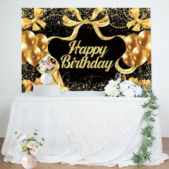 Aperturee - Aperturee Glitter Balloon And Bows Cheer To Birthday Backdrop