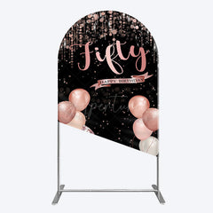 Aperturee - Aperturee Glitter Balloon High Heel Birthday Arch Backdrop
