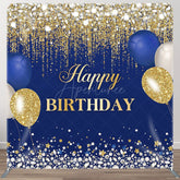 Aperturee - Aperturee Glitter Balloons Fabric Backdrop Cover for Birthday