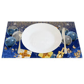 Aperturee - Aperturee Glitter Balloons Happy Birthday Set of 4 Placemats