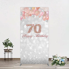 Aperturee - Aperturee Glitter Bokeh Balloons Happy Birthday Rectangle Backdrop