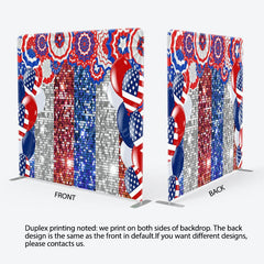 Aperturee - Aperturee Glitter Bokeh Fabric Backdrop Cover for Independence Day