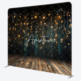 Aperturee - Aperturee Glitter Bokeh Lamp Bulb Black Christmas Backdrop