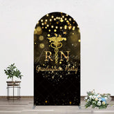 Aperturee - Aperturee Glitter Bokeh Nurse Graduation Party Arch Backdrop