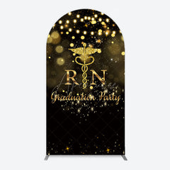 Aperturee - Aperturee Glitter Bokeh Nurse Graduation Party Arch Backdrop