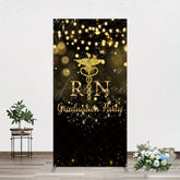 Aperturee - Aperturee Glitter Bokeh Nurse Graduation Party Rectangle Backdrop