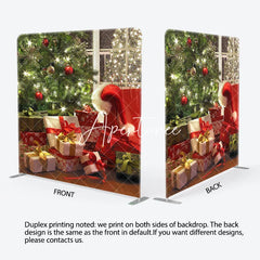 Aperturee - Aperturee Glitter Christmas Tree Gifts Pillow Case Backdrop