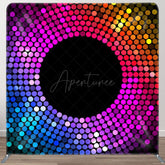 Aperturee - Aperturee Glitter Disco Circle Dots Fabric Dance Party Backdrop