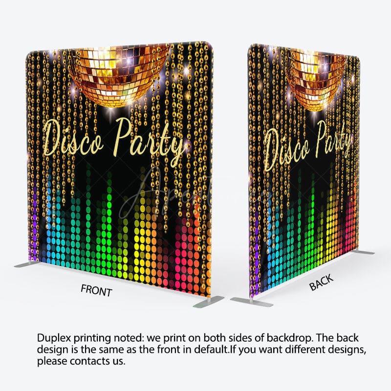 Aperturee - Aperturee Glitter Disco Party Fabric Backdrop Cover for Birthday