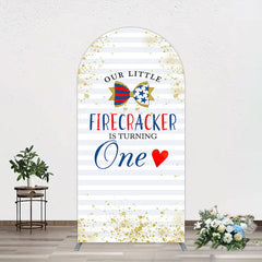 Aperturee - Aperturee Glitter Firecracker Holiday Birthday Arch Backdrop