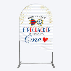 Aperturee - Aperturee Glitter Firecracker Holiday Birthday Arch Backdrop