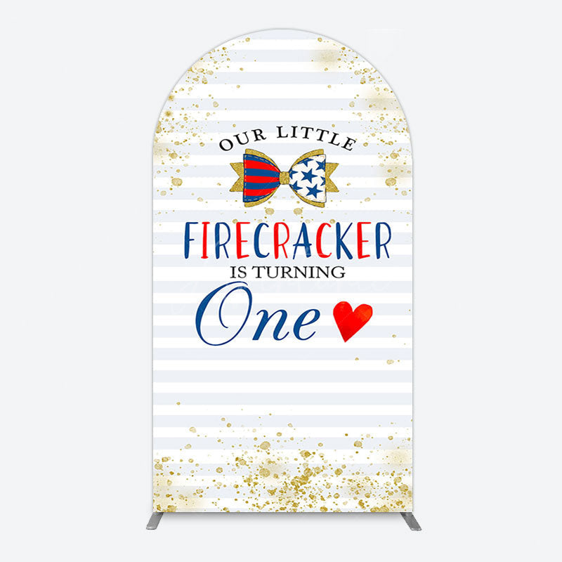 Aperturee - Aperturee Glitter Firecracker Holiday Birthday Arch Backdrop