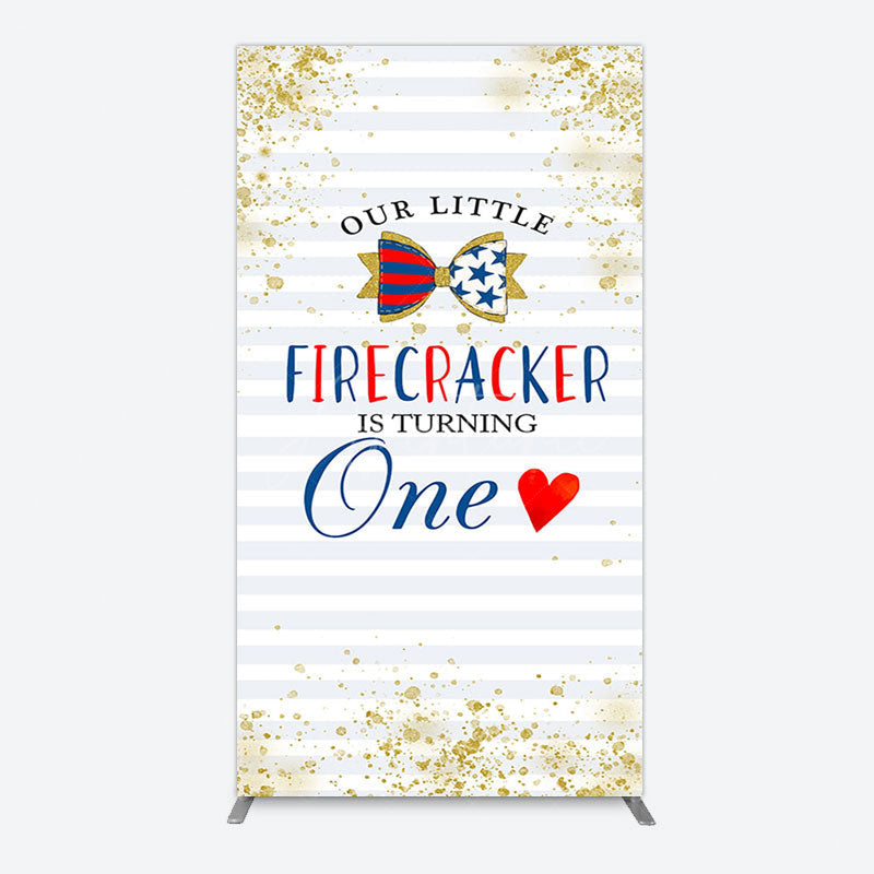 Aperturee - Aperturee Glitter Firecracker Holiday Birthday Rectangle Backdrop