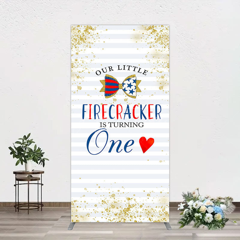 Aperturee - Aperturee Glitter Firecracker Holiday Birthday Rectangle Backdrop