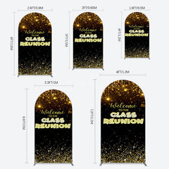 Aperturee - Aperturee Glitter Gold Class Reunion Anniversary Arch Backdrop