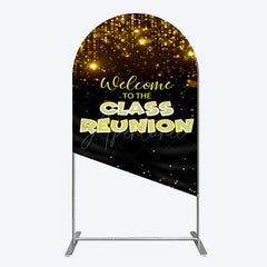 Aperturee - Aperturee Glitter Gold Class Reunion Anniversary Arch Backdrop