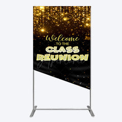 Aperturee - Aperturee Glitter Gold Class Reunion Anniversary Rectangle Backdrop