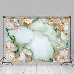 Aperturee - Aperturee Glitter Gold Green Marbling Photography Backdrop
