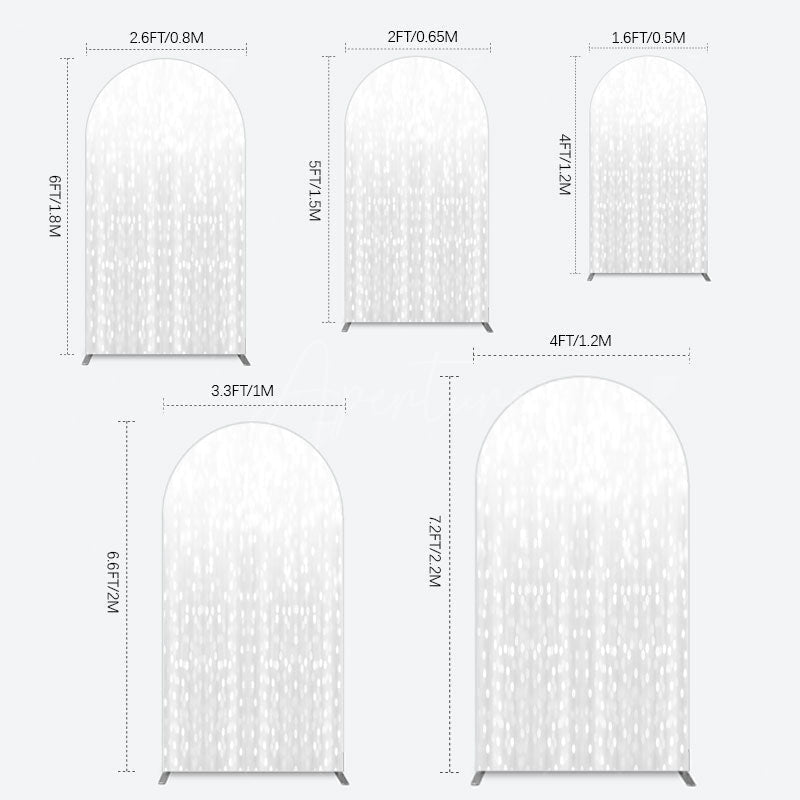 Aperturee - Aperturee Glitter Grey Bokeh Simple Photography Arch Backdrop