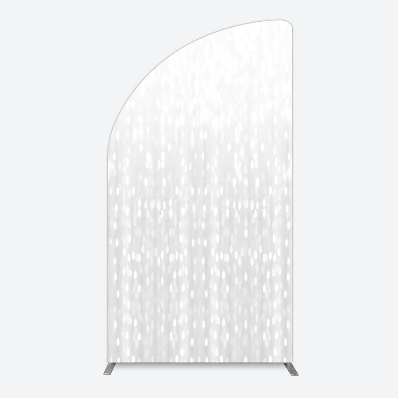 Aperturee - Aperturee Glitter Grey Bokeh Simple Photography Half Moon Arch Backdrop