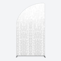 Aperturee - Aperturee Glitter Grey Bokeh Simple Photography Half Moon Arch Backdrop