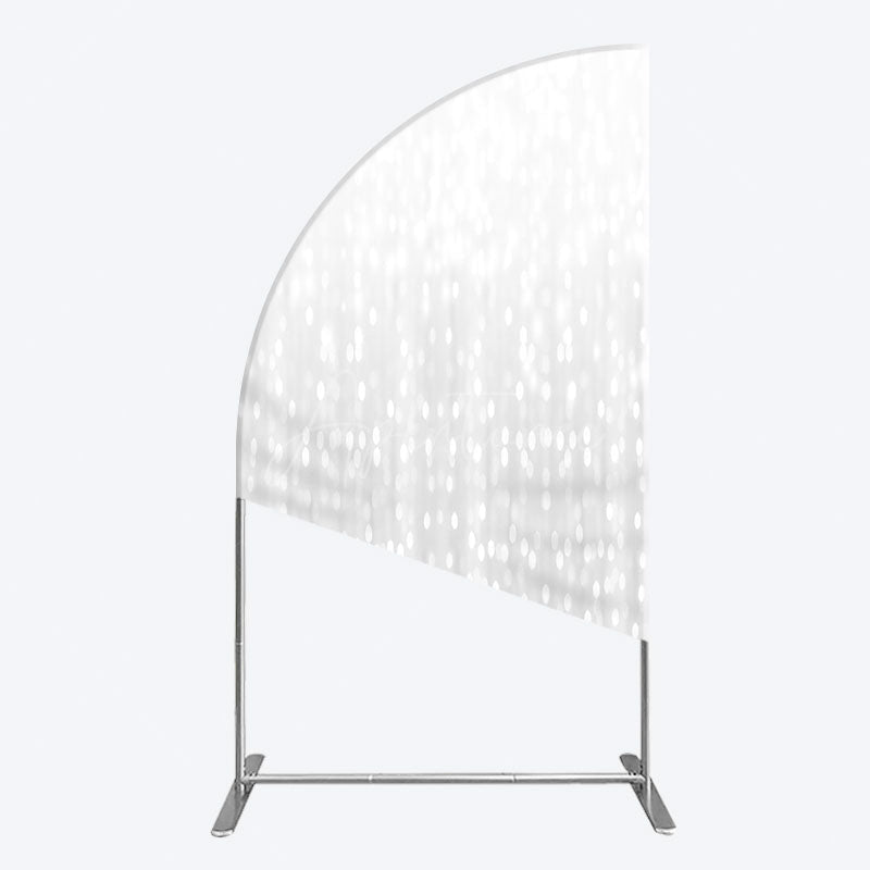 Aperturee - Aperturee Glitter Grey Bokeh Simple Photography Half Moon Arch Backdrop