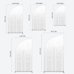 Aperturee - Aperturee Glitter Grey Bokeh Simple Photography Half Moon Arch Backdrop