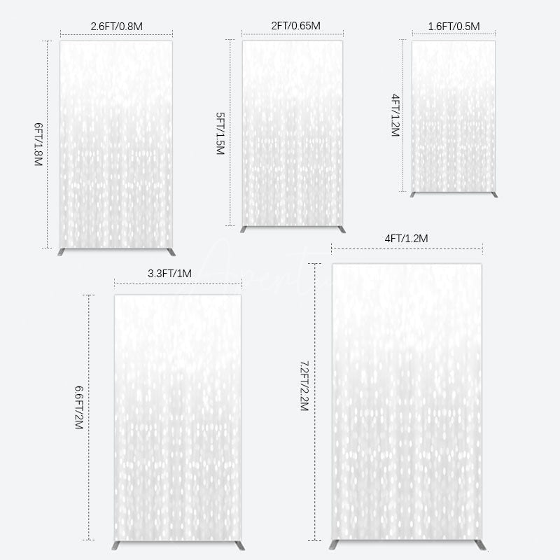 Aperturee - Aperturee Glitter Grey Bokeh Simple Photography Rectangle Backdrop