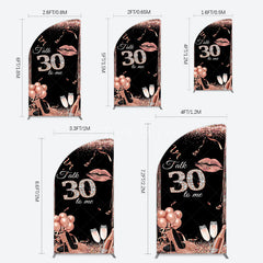 Aperturee - Aperturee Glitter High Heel Happy 30th Birthday Half Moon Arch Backdrop