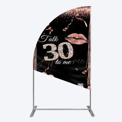 Aperturee - Aperturee Glitter High Heel Happy 30th Birthday Half Moon Arch Backdrop
