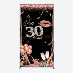 Aperturee - Aperturee Glitter High Heel Happy 30th Birthday Rectangle Backdrop