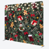 Aperturee - Aperturee Glitter Light Leaves Christmas Pillow Cover Backdrop