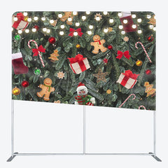 Aperturee - Aperturee Glitter Light Leaves Christmas Pillow Cover Backdrop