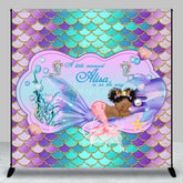 Aperturee - Aperturee Glitter Mermaid Custom Sweet Baby Shower Backdrop