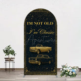 Aperturee - Aperturee Glitter Not Old But Classic Birthday Arch Backdrop