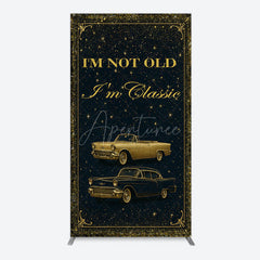 Aperturee - Aperturee Glitter Not Old But Classic Birthday Rectangle Backdrop