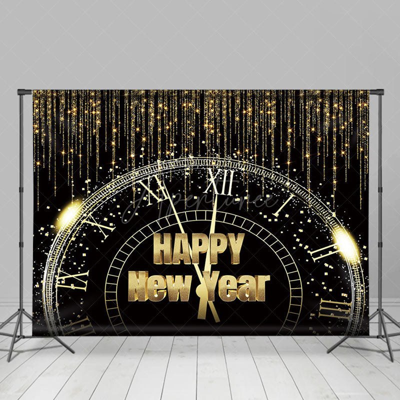 Aperturee - Aperturee Glittering Midnight Clock New Years Eve Backdrop
