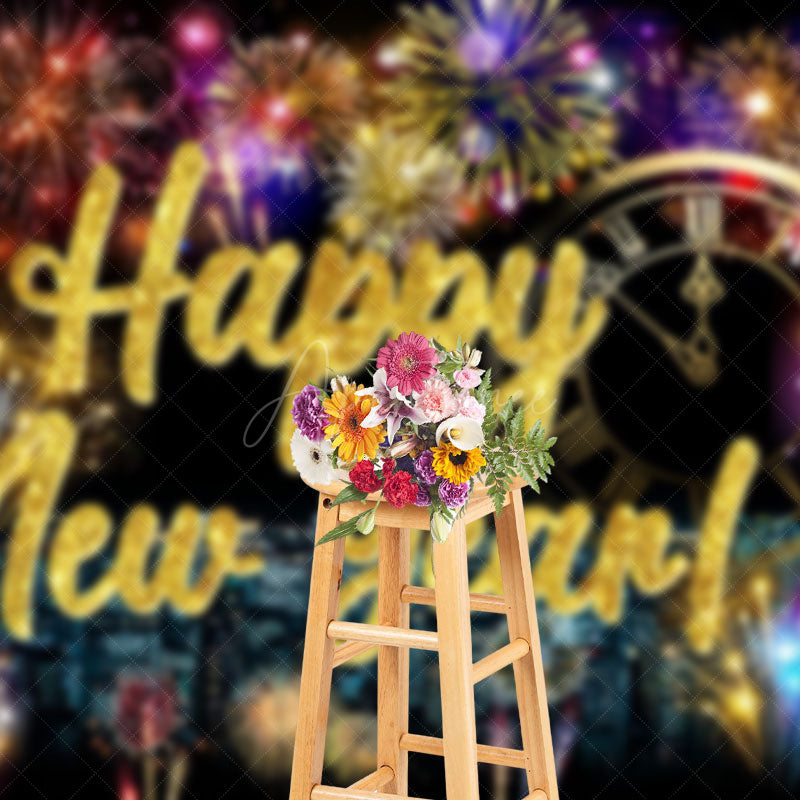 Aperturee - Aperturee Glorious Midnight New Years Eve Cityscape Backdrop