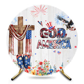 Aperturee - Aperturee God Bless America Round Independence Day Backdrop