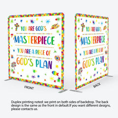 Aperturee - Aperturee Gods Plan Puzzle Birthday Tension Fabric Backdrop