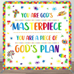 Aperturee - Aperturee Gods Plan Puzzle Birthday Tension Fabric Backdrop