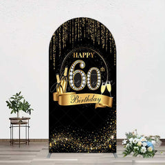 Aperturee Aperturee Gold 60Th Birthday Women Birthday Arch Backdrop