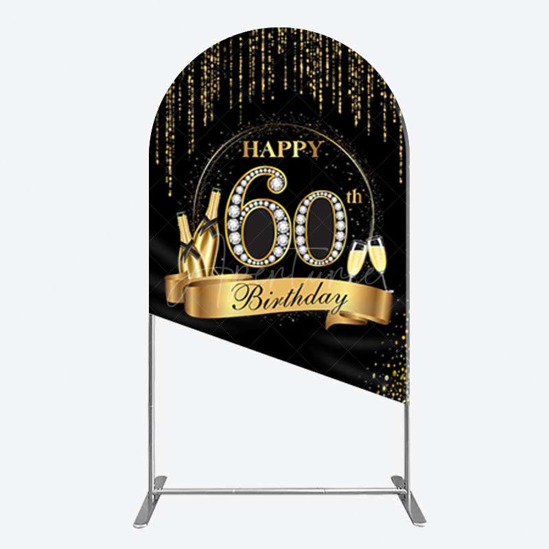 Aperturee Aperturee Gold 60Th Birthday Women Birthday Arch Backdrop