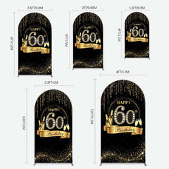 Aperturee Aperturee Gold 60Th Birthday Women Birthday Arch Backdrop