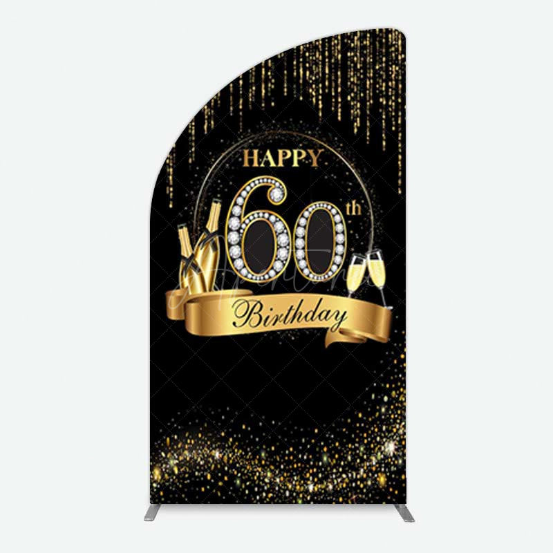 Aperturee Aperturee Gold 60Th Birthday Women Birthday Half Moon Arch Backdrop