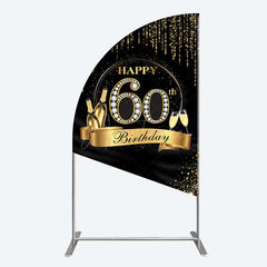 Aperturee Aperturee Gold 60Th Birthday Women Birthday Half Moon Arch Backdrop